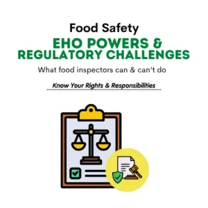 Image icon of EHO powers and regulatory challenges that business owners often face with food safety