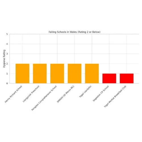 Wales Schools_Failing Food Hygiene Ratings Wales_Failing_Schools_Ratings_Chart